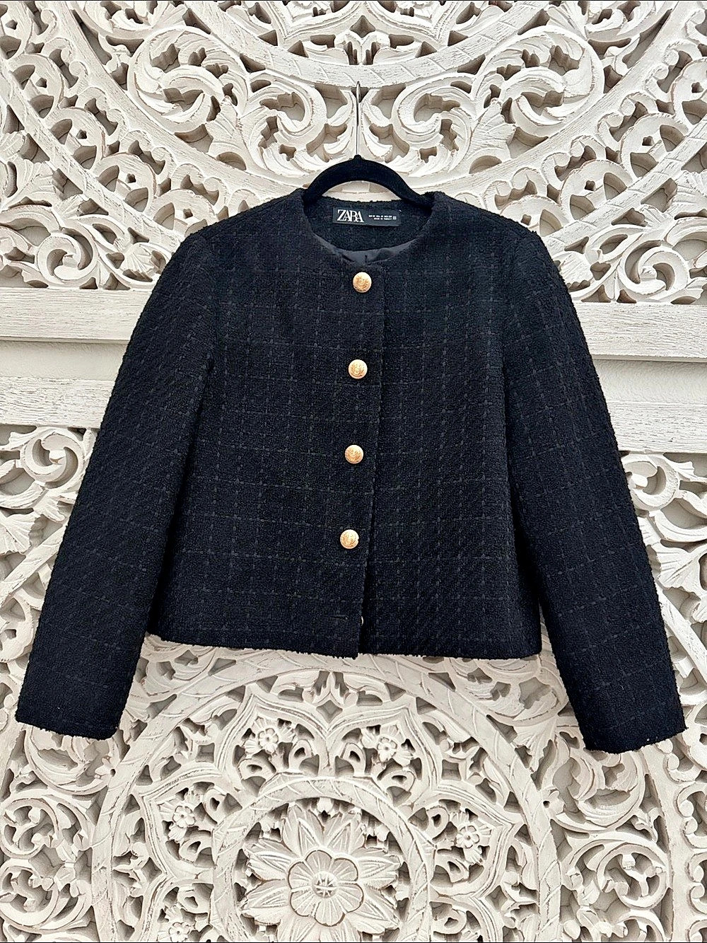 Zara Women's Black Checkered Jacket